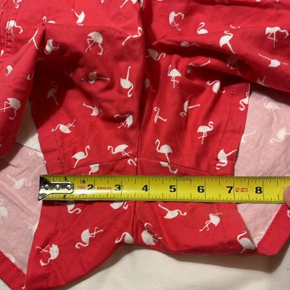Elle Hot Pink Flamingo Print Chino Shorts size 2 - Picture 6 of 8